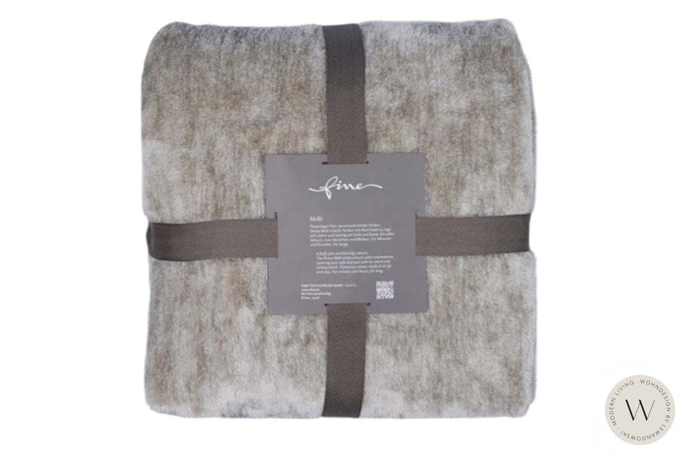Plaid / Decke Melli Farbe 110 beige Fine