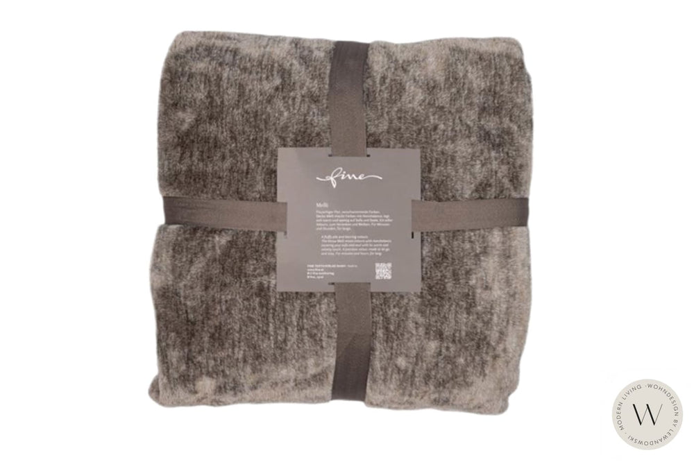 Plaid / Decke Melli Farbe 140 taupe Fine