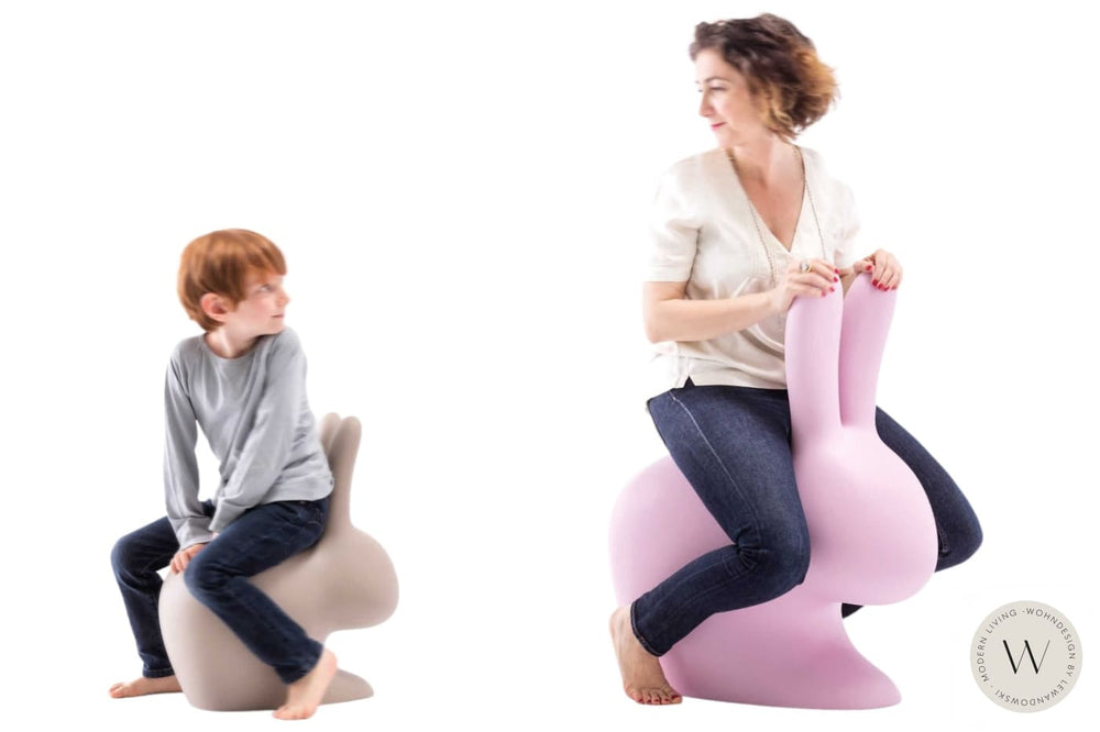 Rabbit Chair dove grey qeeboo