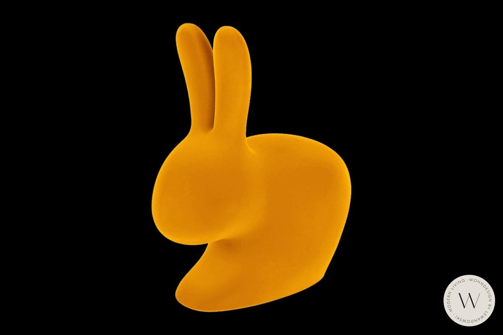 Rabbit Chair Velvet Finish light blue qeeboo