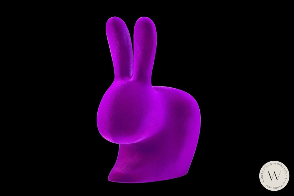 Rabbit Chair Velvet Finish light blue qeeboo