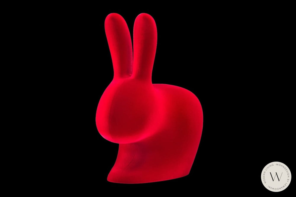 Rabbit Chair Velvet Finish light blue qeeboo
