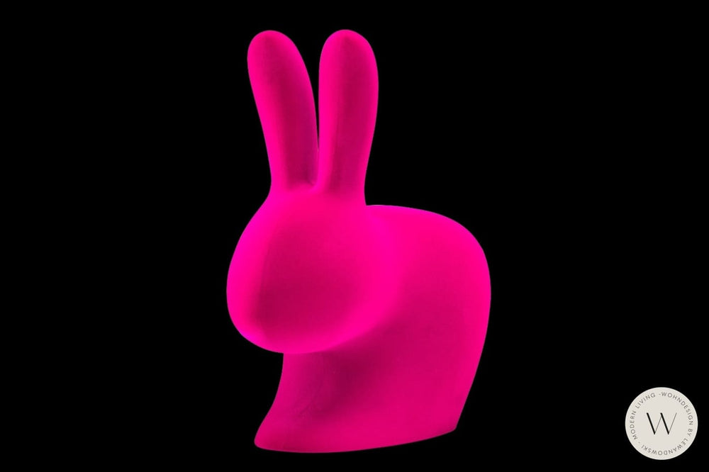 Rabbit Chair Velvet Finish light blue qeeboo