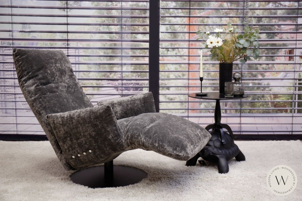 Relaxsessel Baboo in Stoff Bohéme graphit Bullfrog