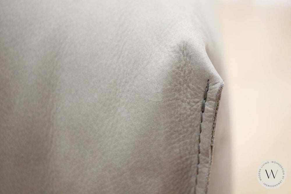Relaxsessel Modell Twister inkl. Hocker in Leder Alpaca Bullfrog