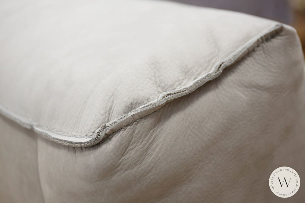 Relaxsessel Modell Twister inkl. Hocker in Leder Alpaca Bullfrog