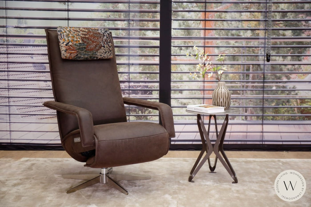Relaxsessel Sofy inkl. Akku + Kissen in Leder D Velvet marron Koinor