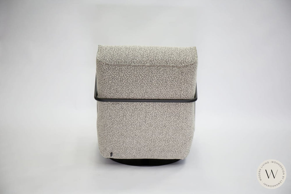 Relaxsessel Twister & Hocker in Stoff Q2 Emotion black/white Bullfrog
