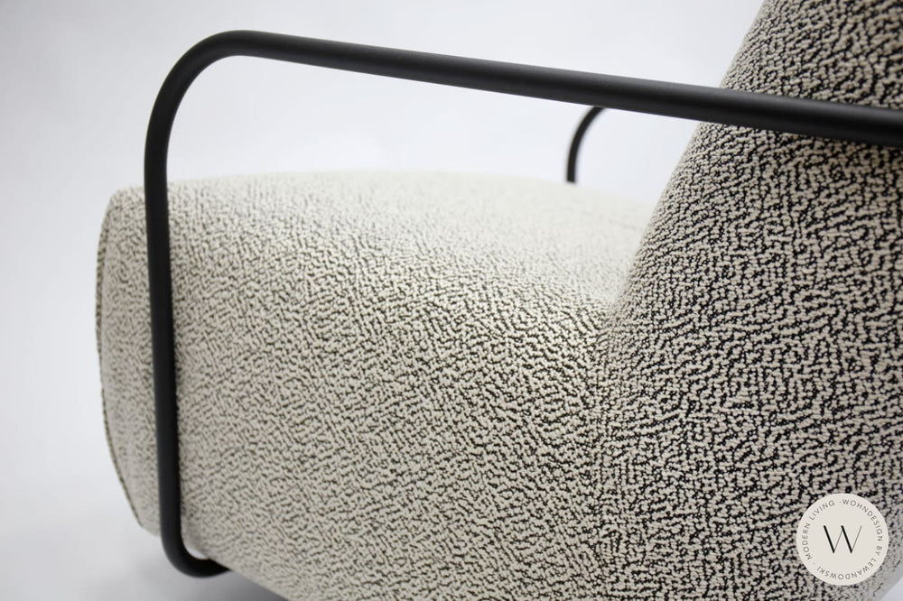 Relaxsessel Twister inkl. Hocker in Stoff Q2 Zen black/white Bullfrog