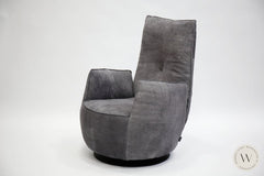 Sessel Blobb.de Luxe Inkl. Hocker In Leder Crazy Nubuk