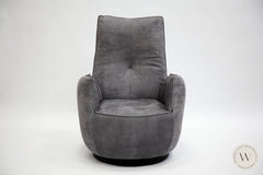 Sessel Blobb.de Luxe Inkl. Hocker In Leder Crazy Nubuk