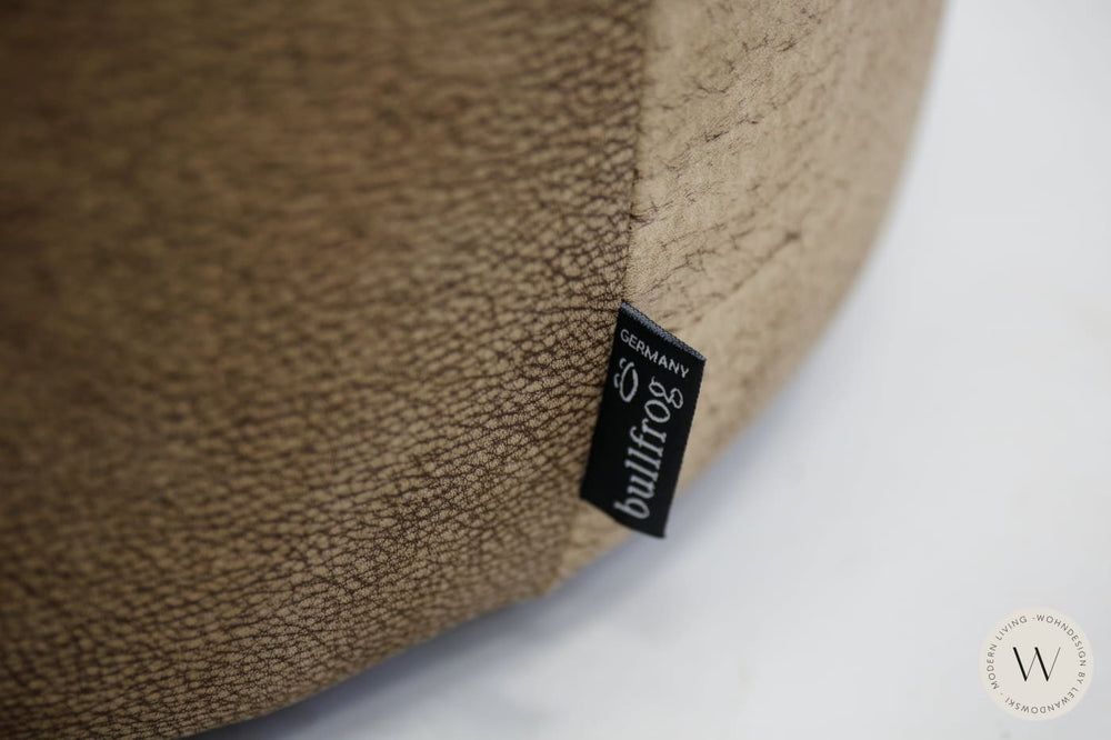 Sessel Blobb.De Luxe inkl. Hocker in Leder Crazy nubuk Bullfrog