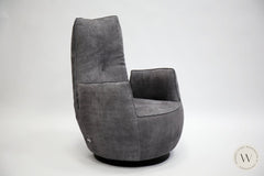 Sessel Blobb.de Luxe Inkl. Hocker In Leder Crazy Nubuk