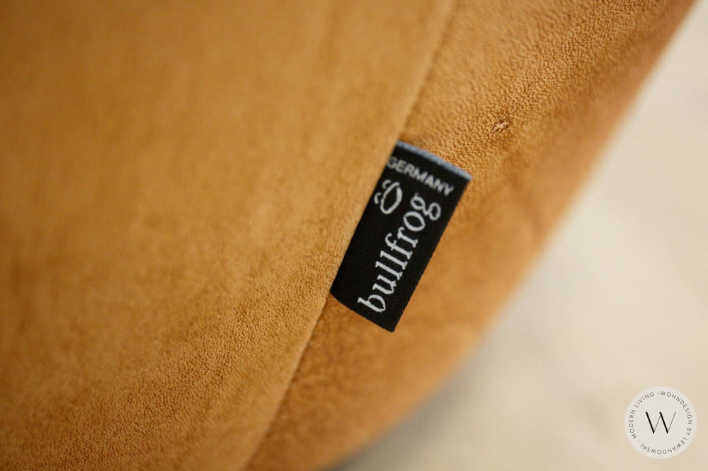 Sessel Blobb.De Luxe inkl. Hocker in Leder Crazy nubuk tabak Bullfrog
