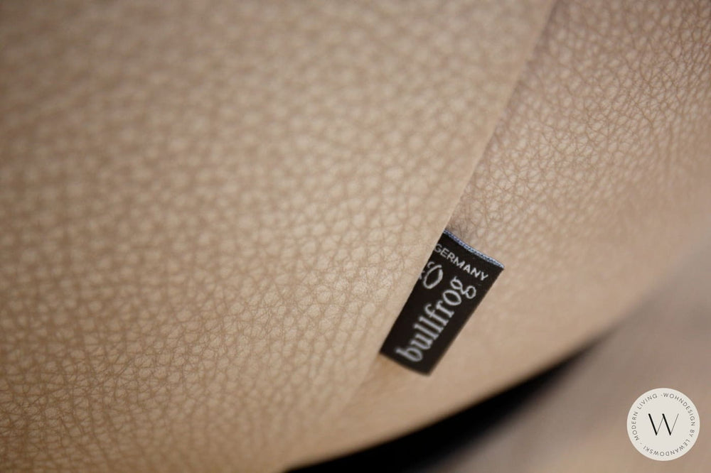 Sessel Blobb.De Luxe inkl. Hocker in Leder Rhino beigegrau Bullfrog