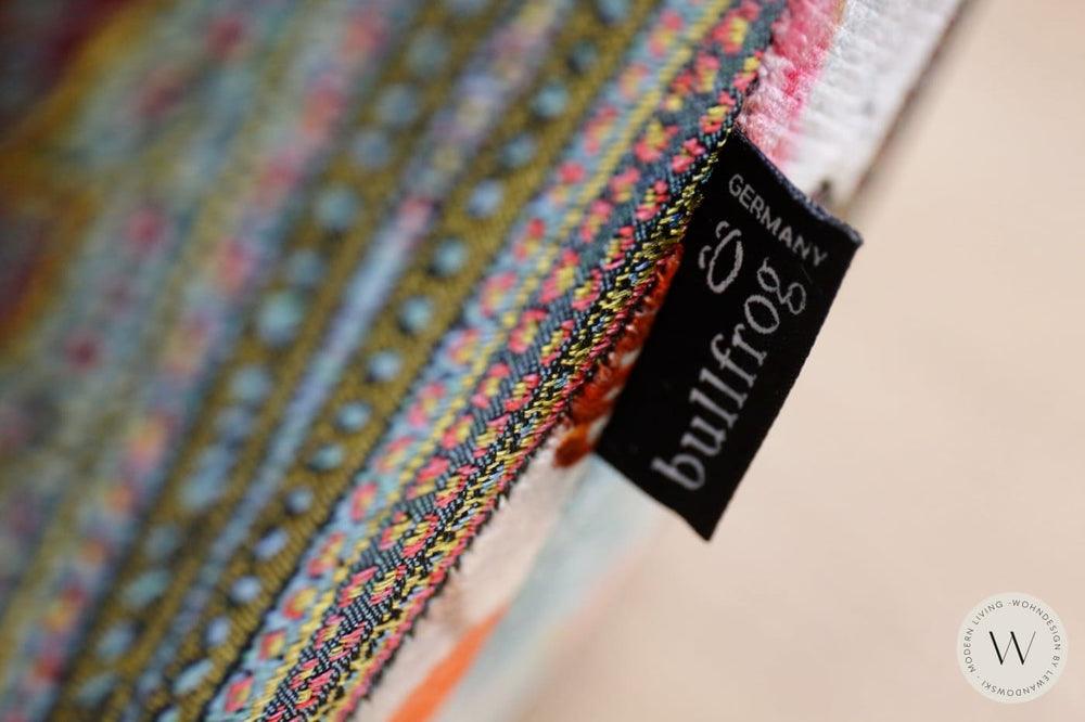 Sessel Blobb.De Luxe mit Schaukelfunktion + Hocker im Stoff Paisley Bullfrog