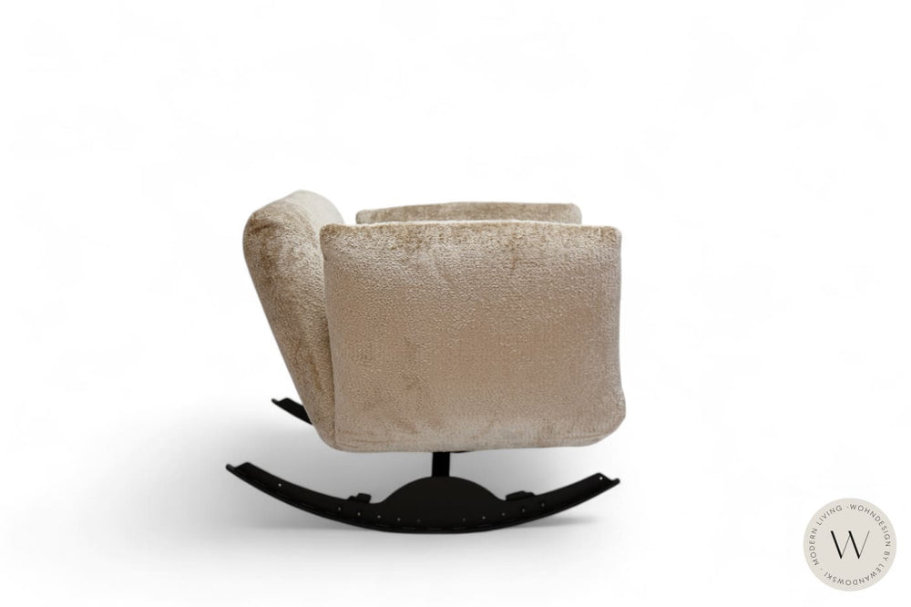 Sessel / Liege Modell ECKfrog in fine Stoff Cuddly creme Bullfrog