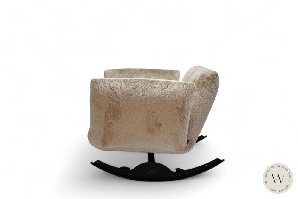Sessel / Liege Modell ECKfrog in fine Stoff Cuddly creme Bullfrog