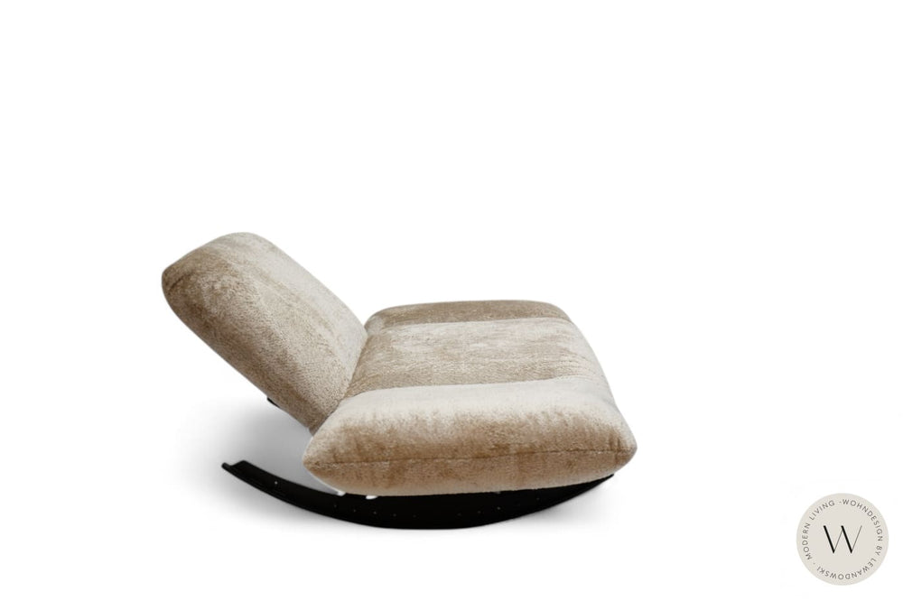 Sessel / Liege Modell ECKfrog in fine Stoff Cuddly creme Bullfrog