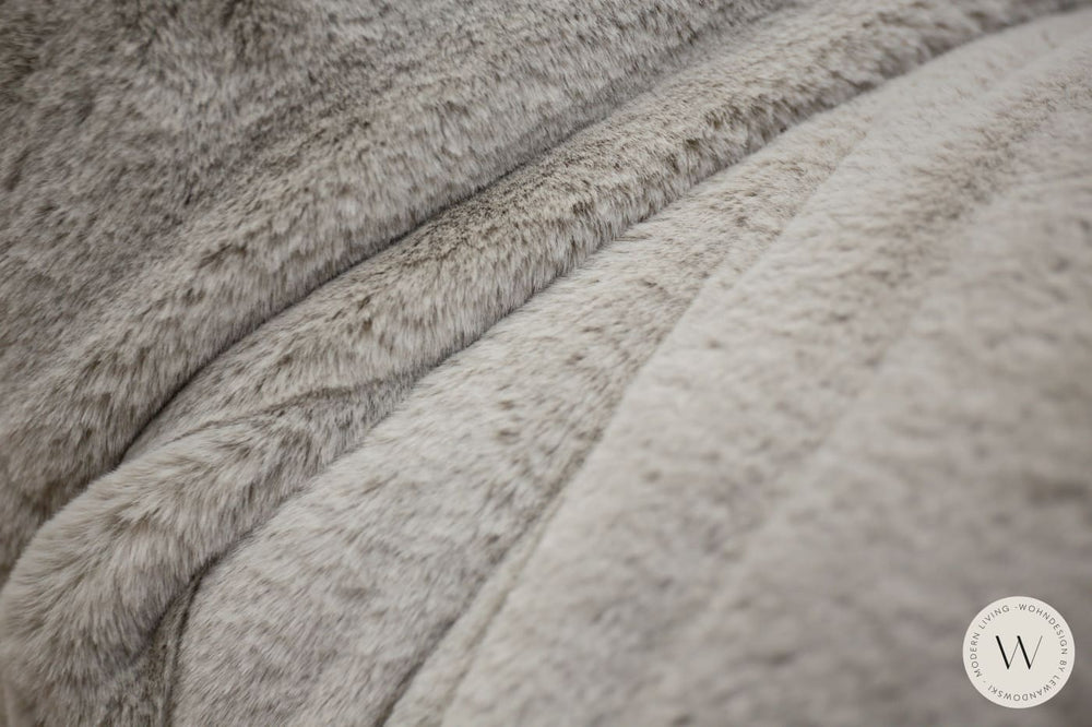 Sessel / Liege Modell ECKfrog in Stoff Fuzzy beigegrau Bullfrog