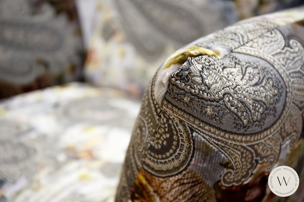 Sessel / Liege Modell ECKfrog in Stoff Paisley umbra Bullfrog