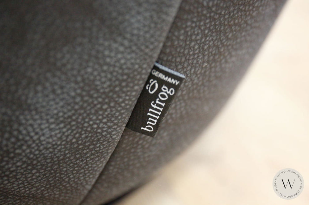 Sessel Modell Blobb.De Luxe + Hocker Leder Rhino schwarz Bullfrog