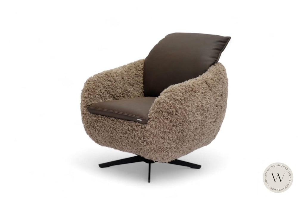 Sessel Modell Mooove in Leder A-India schoko & Doodle Koinor