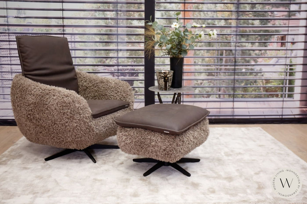 Sessel Modell Mooove in Leder A-India schoko & Doodle Koinor