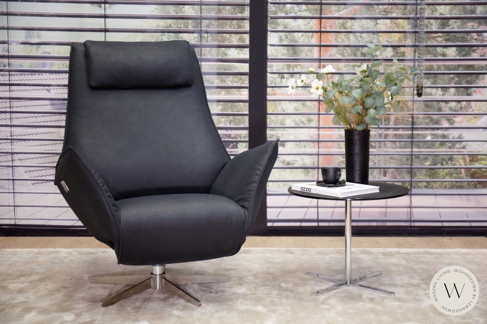 Sessel Safira inkl. Akku + Kissen Leder D Velvet gunmetal Koinor