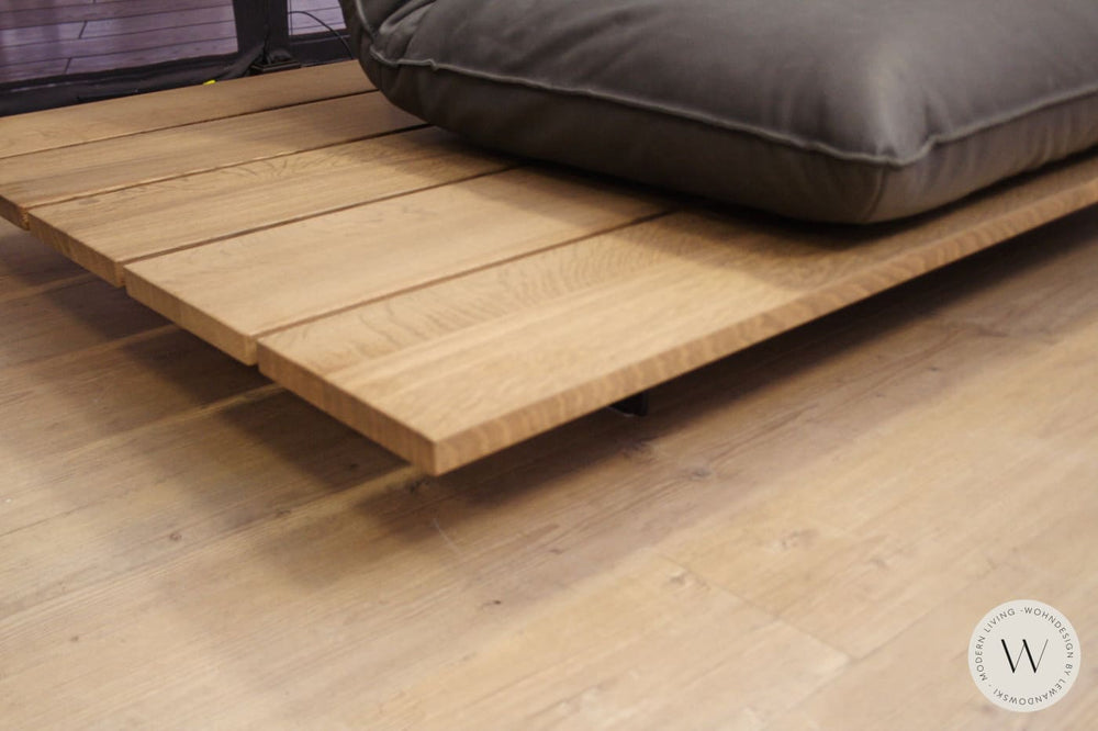 Sofa Modell Akito in Leder Oasis elefant Bullfrog