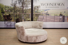 Sofa/ Sitzinsel Modell Amie In Stoff Fuzzy Beigegrau Sessel