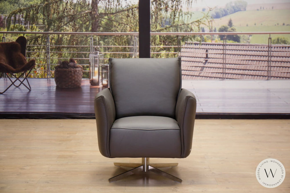 Sofagarnitur Modell Vineto in Leder B Bull carbone Koinor