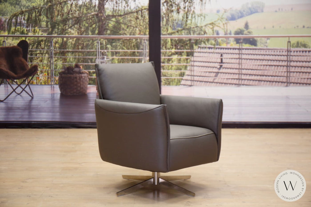 Sofagarnitur Modell Vineto in Leder B Bull carbone Koinor