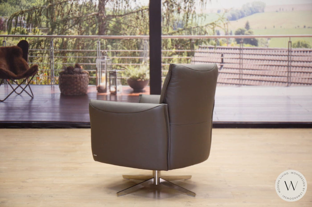 Sofagarnitur Modell Vineto in Leder B Bull carbone Koinor