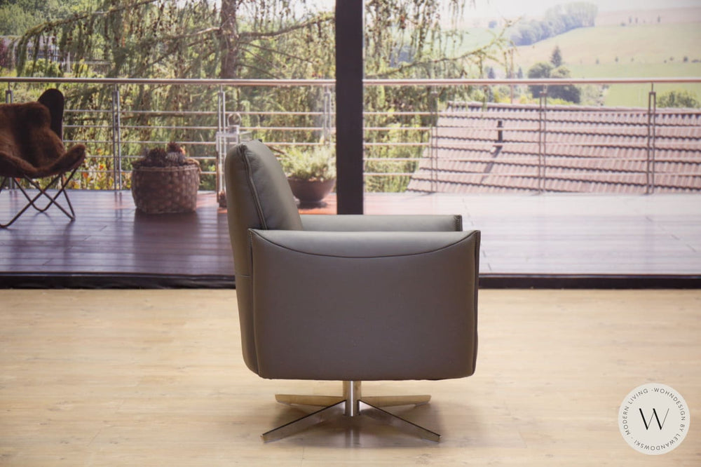 Sofagarnitur Modell Vineto in Leder B Bull carbone Koinor