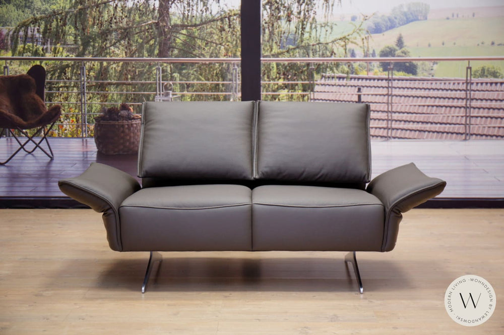 Sofagarnitur Modell Vineto in Leder B Bull carbone Koinor