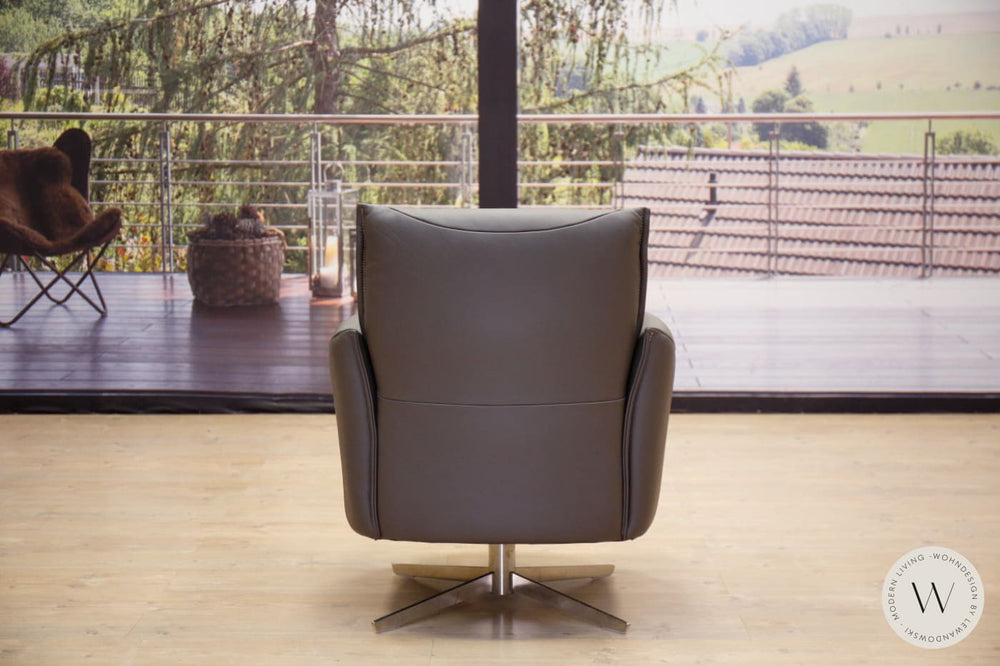 Sofagarnitur Modell Vineto in Leder B Bull carbone Koinor