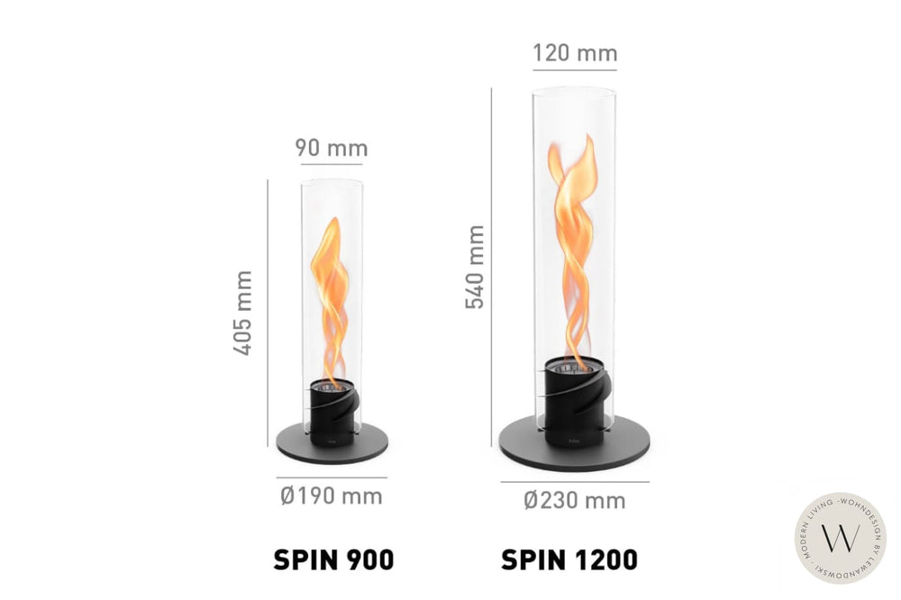 SPIN 1200 Tischfeuer schwarz inkl. Bioburner höfats