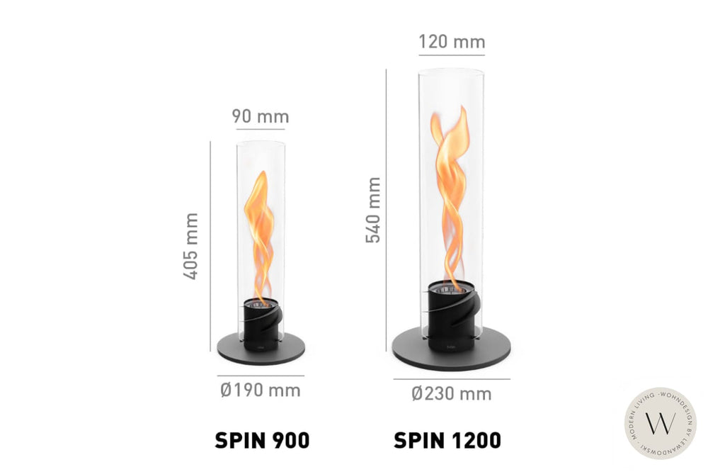 SPIN 900 Tischfeuer schwarz inkl. Bioburner höfats