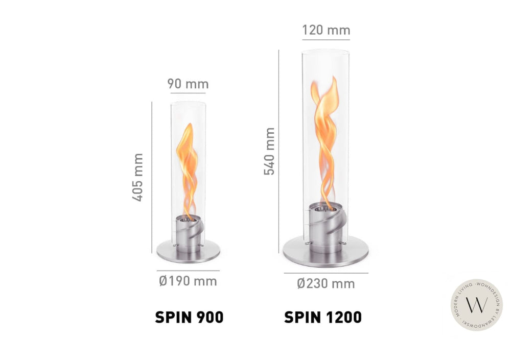 SPIN 900 Tischfeuer silber inkl. Bioburner höfats