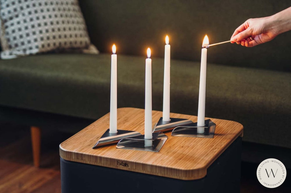 Square Candle Kerzenhalter schwarz WOHNDESIGN by Lewandowski