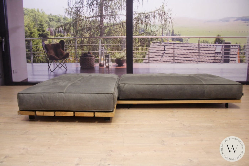 Tao Multifunktions Sofa in Leder Rhino elefant Bullfrog