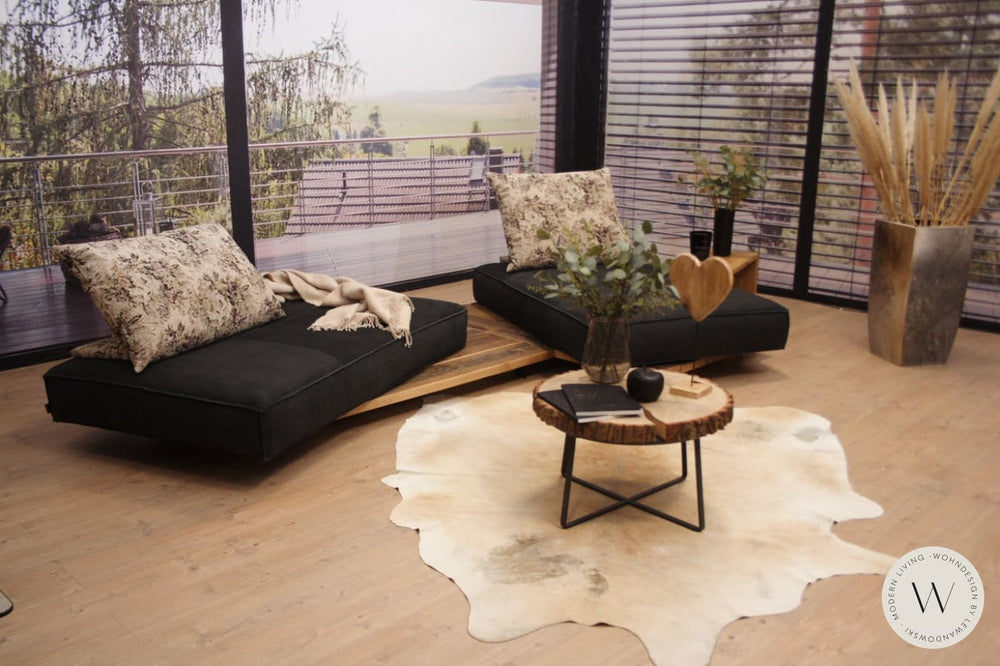 Tao Multifunktions Sofa in Leder Rhino schwarz Bullfrog