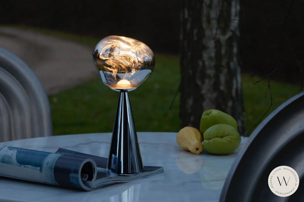 Tischleuchte MELT silber Tom Dixon