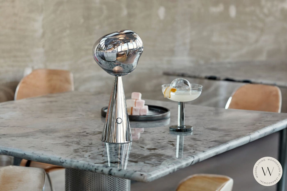 Tischleuchte MELT silber Tom Dixon