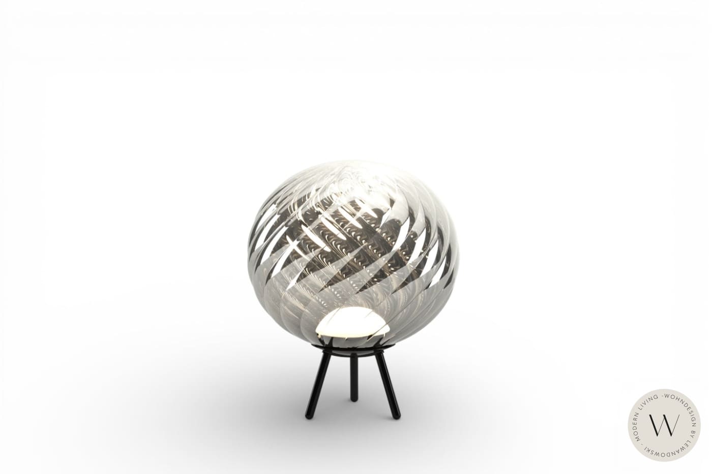 Whirl Large silber - tragbare Steh- & Hängeleuchte